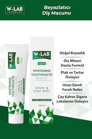 W-Lab Cosmetics Beyazlatıcı Diş Macunu 100 ML