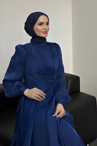 Kolu Bağlamalı Abiye Lacivert