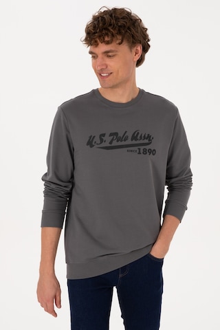 U.S. Polo Assn. Erkek Bisiklet Yaka Regular Fit Gri İnce Sweatshirt 50316315-VR024