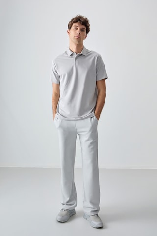 Tommy Life Taş Pamuklu Kalın Yumuşak Dokulu Polo Yaka Oversize Fit Basic Erkek T- Shirt - 88381 Taş