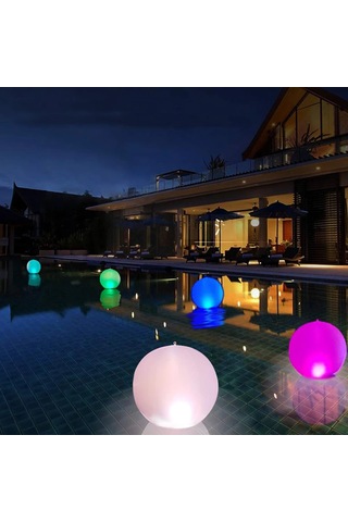 13 Renk Yüzer Havuz Işıkları 40cm Büyük Şişme Havuz Plaj Topu Su Çok Renkli