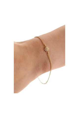 Sefa Gold 14 Ayar Altın Güneş Bileklik Sarı Altın