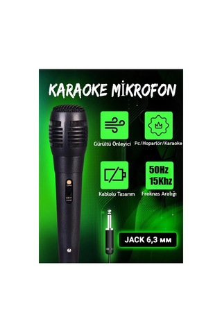 Karaoke Mikrofon Kablolu Mikrofon 6.5 Mm Karaoke Mikrofonu Bayi Depom