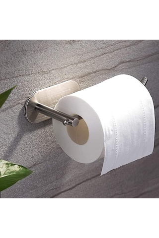 Paslanmaz Çelik Tuvalet Kağıdı Askısı - Wc Kağıdı Askılığı, Tuvalet Kağıtlık - Yapışkanlı Sistem Lüks Askılık Diğer