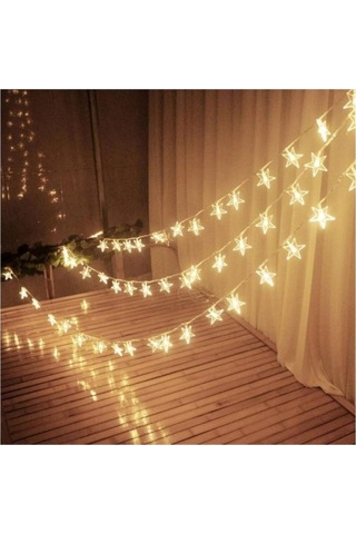 3 Metre Yıldız Şekilli Led Işık Beyaz