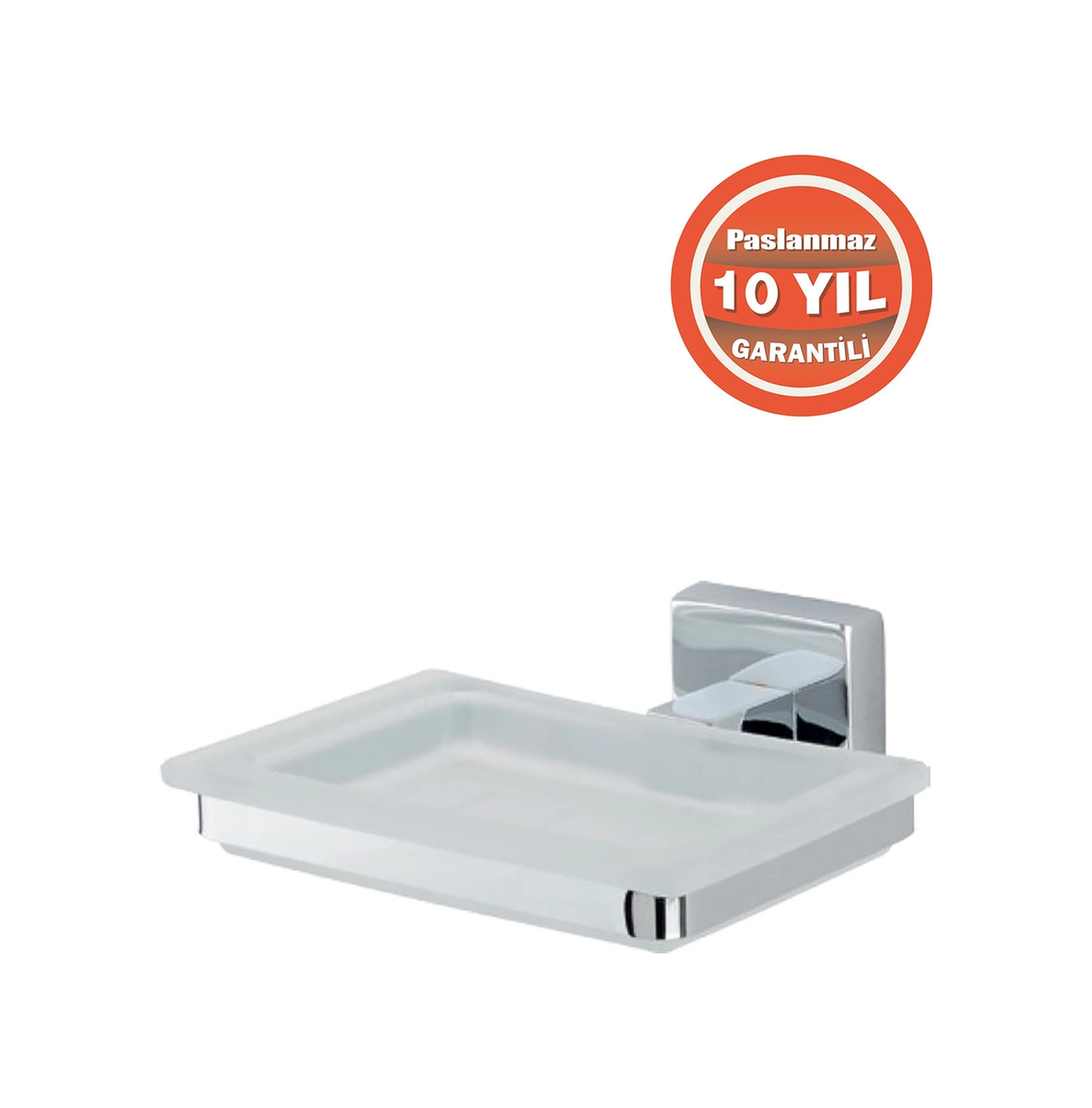 Çelik Banyo Paslanmaz Pirinç Tamay Montajlı Katı Sabunluk Krom