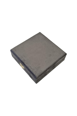 Lüks Kadife Takı Kutusu, Mücevher Ve Tesbih İçin, Desenli Kadife Kaplama, Kilitli, Premium Hediye Kutusu Gri, 17x1 Çok Renkli