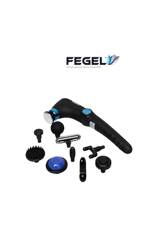 Fegel FG-2024 Sıcak-Soğuk 10 Başlıklı Katlanabilir Şarjlı Profesyonel Masaj Tabancası