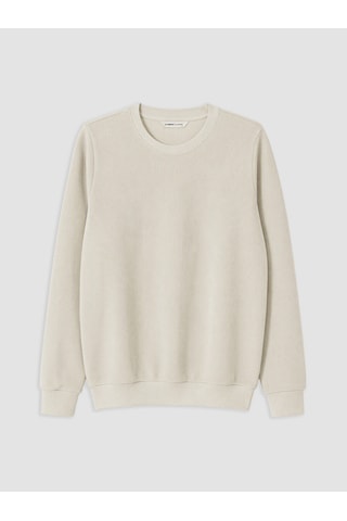 Lcwaıkıkı Classic Bej Bisiklet Yaka Erkek Sweatshirt