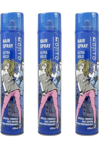 Mojito Ultra Hold Güçlü Tutuş Saç Spreyi 3 x 400 ML