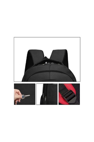 Teltree Hırsızlığa Karşı Dayanıklı Laptop Çantası, Erkek Ve Kadınlar İçin Şık Ve Konforlu Okul Sırt Çantası, Nylon Malzeme Siyah