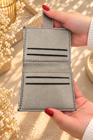 Elpida Bags Kadın Parıltılı Çok Bölmeli Çıtçıtlı Kartlık & Cüzdan