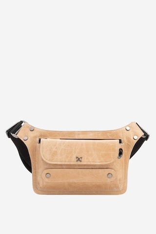 Dericlub Joymax Unisex Bodybag Çanta Gerçek Deri Bej