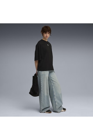 Puma Dare To Oversized Ruched Tee Kadın Yetişkin T-shirt SIYAH