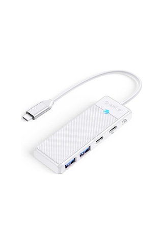 Orico PAPW2AC-C3-015-WH 4 Portlu Type-C to USB 3.0 / Type-C PD 100W Yüksek Hızlı 5Gbps HUB Çoklayıcı Beyaz