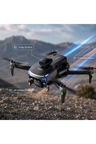 M9 Kameralı Katlanabilir Drone, Ekranlı Kumanda, Wi-fi Görüntü Aktarımı Ve Taşınabilir Quadcopter Drone-1695