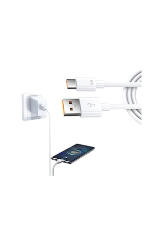 Senseı 0.25 Metre Usb To Type-c 6a Data Ve Şarj Kablosu Snsdc-0.25m Mfı Uyumlu Değildir