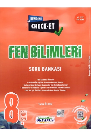 8. Sınıf Kendini Check - Et Fen Bilimleri Tekrar Testleri - Okyanus Eğitim