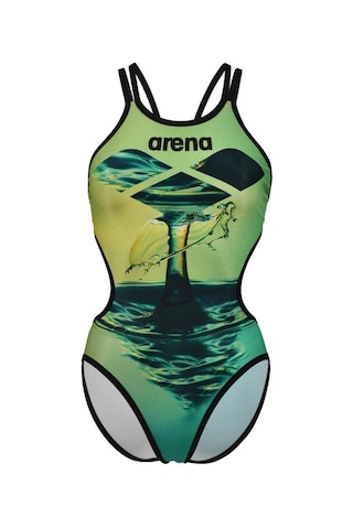 Arena One Double Cross Back Kadın Yüzücü Mayosu 006780550 Yeşil