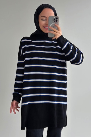 Kahijab Lady Triko Tunik - Siyah/saks Siyah