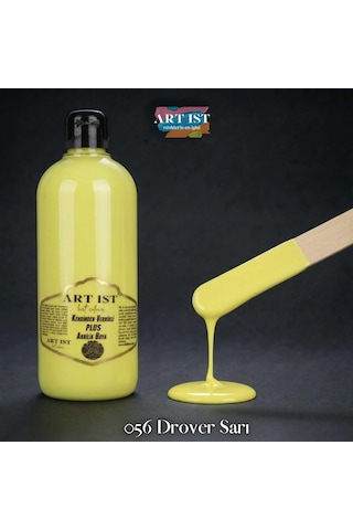 Kendinden Vernikli Plus Vernikli Akrilik Boyalar - 056 Drover Sarı Ahşap, Taş Tozu, Hobi, Dıy