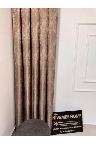 Nivemeshome Pera V-5302 1/3 Sık Pileli Fon Perde Apm Çok Renkli