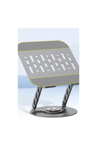 Lexroo Eh333 360 Derece Ayarlanabilir Metal Laptop Standı, Gri