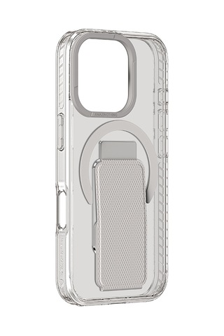 İphone 16 Pro Max Uyumlu Kılıf Magsafe Şarj Özellikli Standlı Amazingthing Titan Pro Plus Kapak Gri