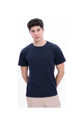 Freemen Erkek/unisex Bisiklet Yaka Basic Tişört %100 Pamuk Lacivert