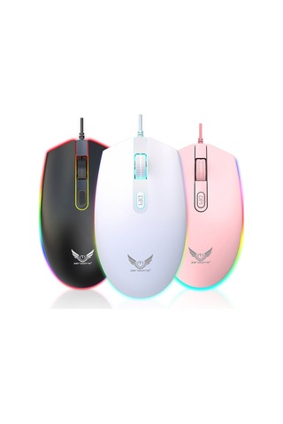 Zerodate V6 4 Tuşlar 1600dpı Oyun Renkli Rgb Kayan Yazı Usb Kablolu Fare, Kablo Uzunluğu: 1.35m Siyah Diğer