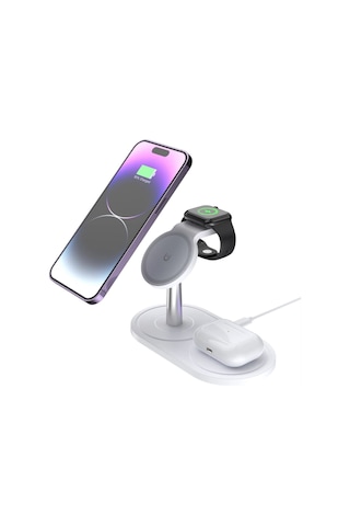Lobo 15w 3in1 Mıknatıslı Wireless Sarj Standı