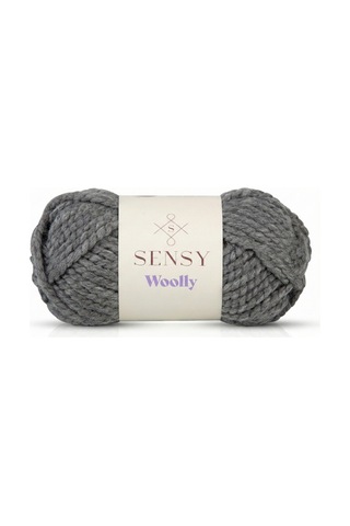Sensy Premium Wool Ease El Örgü Ipi Atkı Bere Şapka Ip Panço Ipi Hırka Ipliği Gri