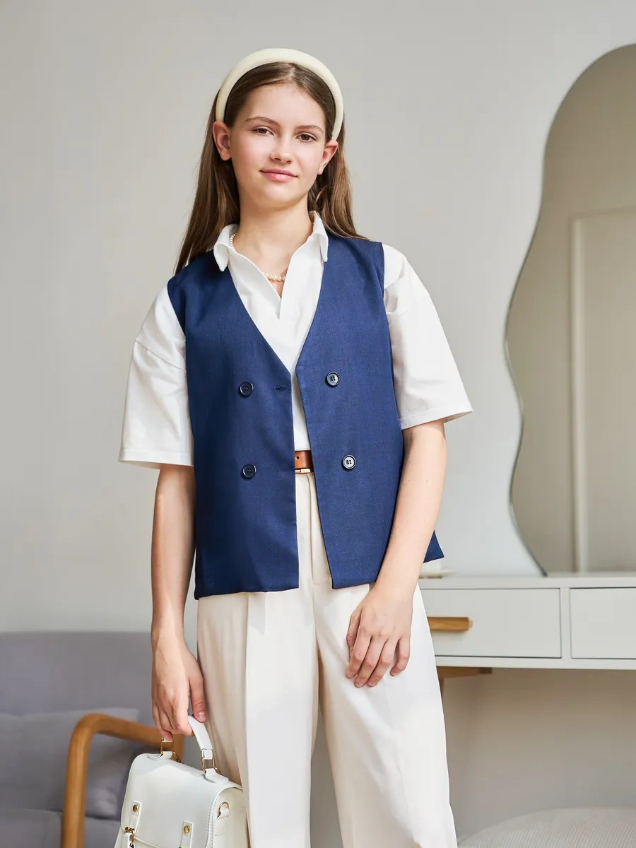 Sinaa Moda Okul Kostüm Yeleği İç Astarlı 428967085 Mavi