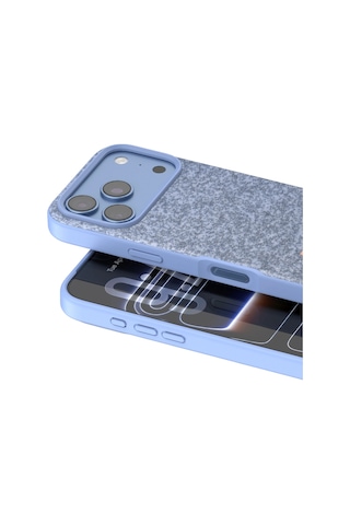 Onegif Apple Apple iPhone Uyumlu 18 Pro Bright Simli Kapak - Mavi