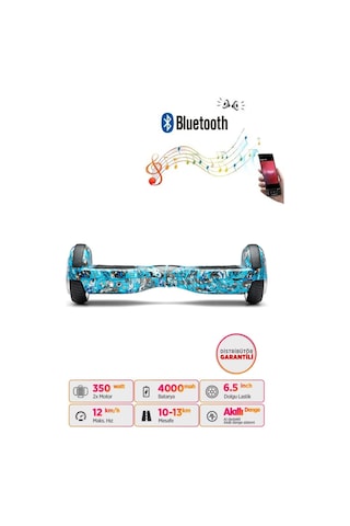 Citymate Hoverboard 6.5 inch Elektrikli Kaykay Scooter Bluetooth Hoparlörlü D03