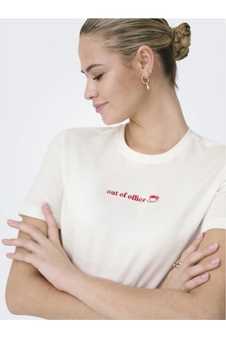 Only 15368653 0 Yaka Kadin Body - Ekru Kirmizi Ekru Kırmızı