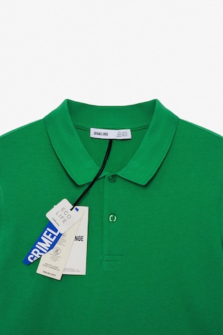 Grımelange Skyloom Erkek %100 Pamuk Kısa Kollu Regular Fit Yeşil Polo Yaka T-shirt Yeşil