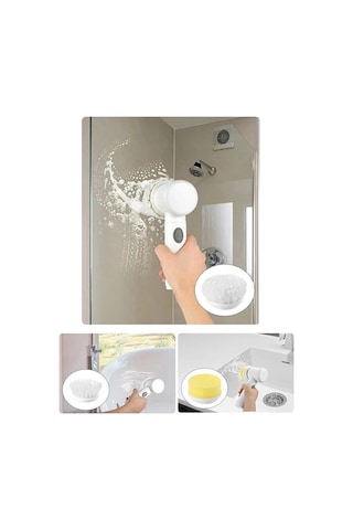 Şarjlı Elektrikli Temizlik Fırçası Mutfak Banyo Lavabo Ve Küvet İçin Çok Amaçlı Döner Fırça Diğer