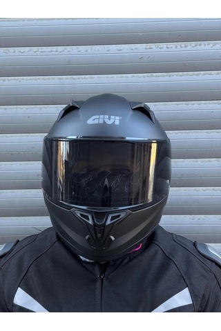Gıvı 50.7 Mat Siyah Kask Siyah Camlı Çok Renkli