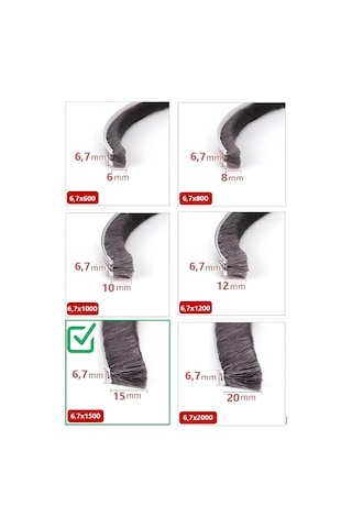 Cam Balkon, Sürgülü Kapı Fitili, Kıl Fitil, Taban 6,7 Mm, Yükseklik 15 Mm, Uzunluk 10 Metre 67x1500 Diğer