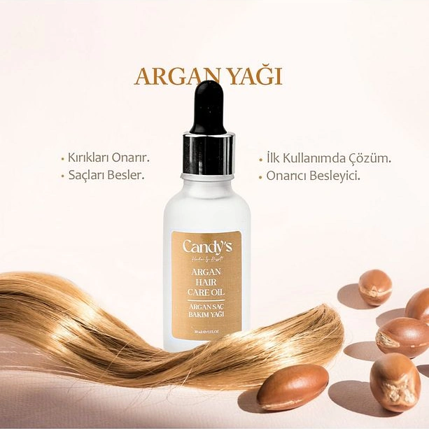 Candy's Argan Saç Bakım Serumu ve Yağı 30 ML