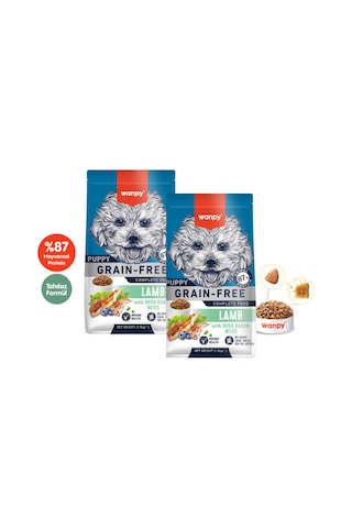 Wanpy Tahılsız Kuzu Etli Yavru Köpek Maması 1,5kg X 2 Adet