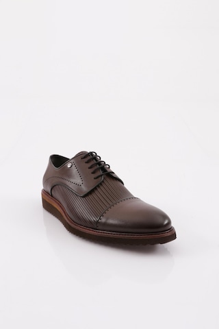 Dgn 3422 Erkek Eva Taban Bağcikli Oxford Ayakkabi Kahve Antik