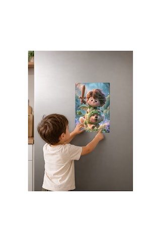 9 Parça Mıknatıslı Yapboz Puzzle 15x21 Cm Uv Baskılı Mdf Magnet Çocuk Eğitici Oyuncak