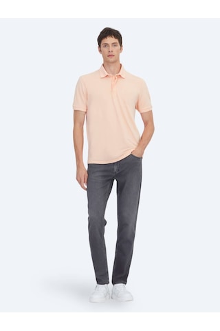 Kip Pembe Düz %100 Pamuk T-shirt