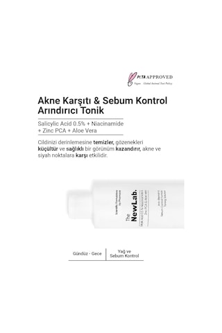 The NewLab Yağlı Ciltler Için Gözenek Sıkılaştırıcı Ve Akne Karşıtı Tonik 200 Ml
