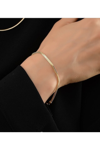Çgk Çiğdem Gürel Kuyumculuk Balık Sırtı Altın Bileklik Gold