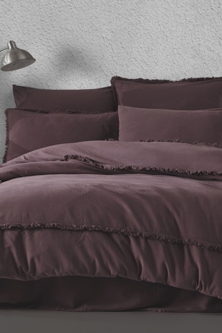 Majoli Dark Charm Maddox Çift Kişilik %100 Organik Pamuk Nevresim Takımı Mor