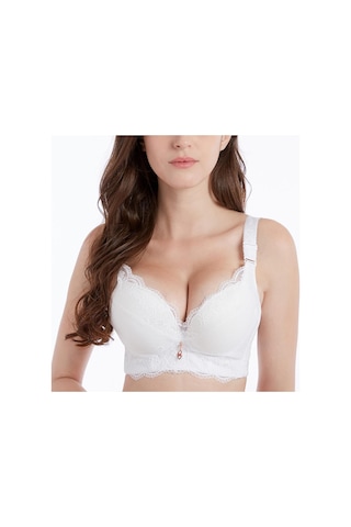 Beyaz Fallsweet Eklemek İki Fincan Sütyen Balenli Push Up Yastıklı Sütyen Kadınlar İçin Dantel Artı Boyutu Sütyen Beyaz