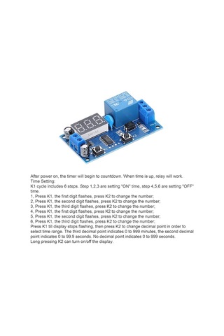 Yulong Reedark Dijital Led Ekranlı Zaman Röle Modülü - 10a